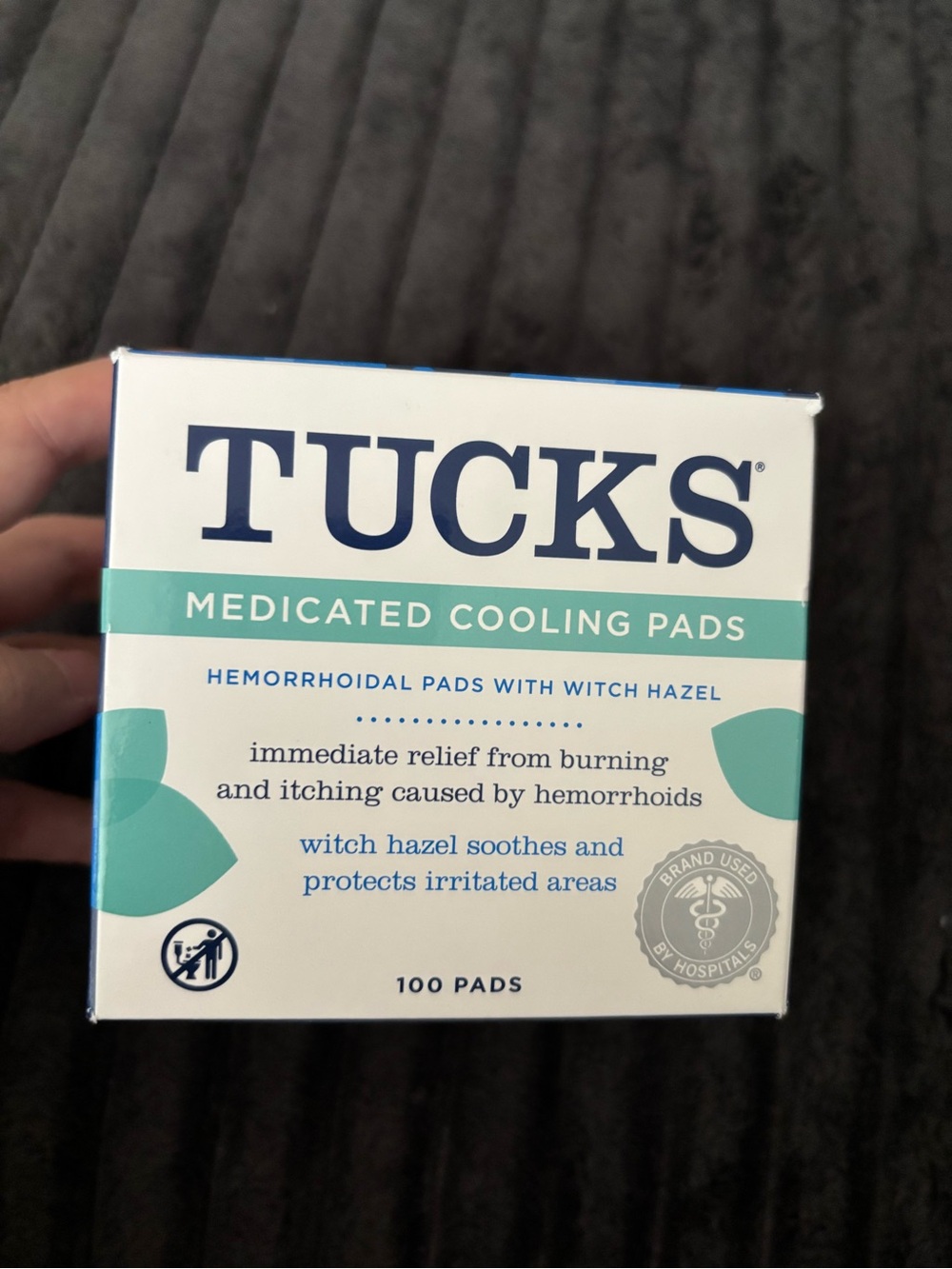Medicated Cooling Pads - White and Teal